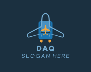 Blue - Airplane Luggage Bag logo design