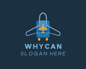 Vacation - Airplane Luggage Bag logo design