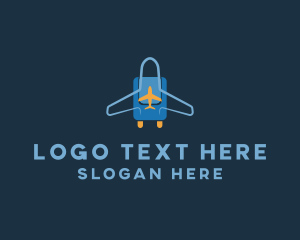 Airplane Luggage Bag logo design