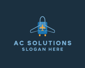 Airplane Luggage Bag logo design