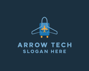 Airplane Luggage Bag logo design