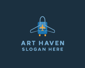 Airplane Luggage Bag logo design