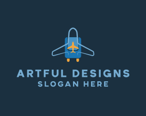 Airplane Luggage Bag logo design