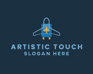 Airplane Luggage Bag logo design