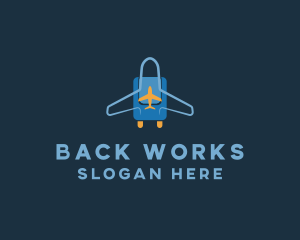 Airplane Luggage Bag logo design