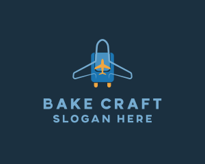 Airplane Luggage Bag logo design