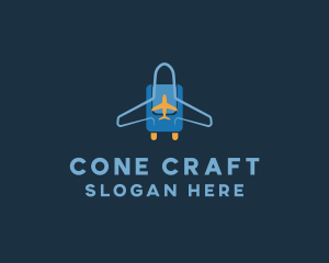 Airplane Luggage Bag logo design