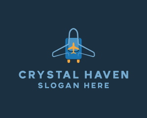 Airplane Luggage Bag logo design