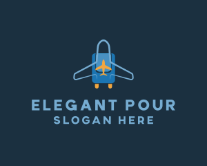 Airplane Luggage Bag logo design