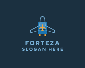 Airplane Luggage Bag logo design