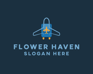 Airplane Luggage Bag logo design