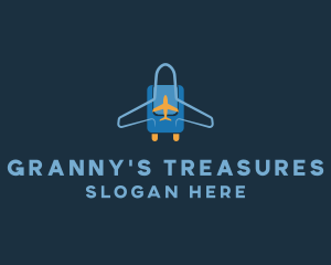 Airplane Luggage Bag logo design