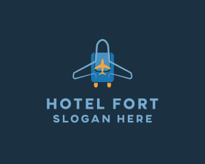 Airplane Luggage Bag logo design