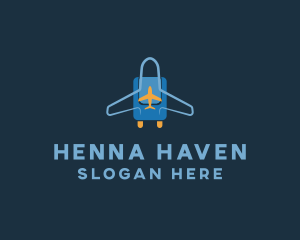 Airplane Luggage Bag logo design