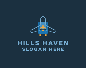 Airplane Luggage Bag logo design