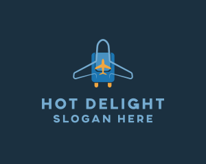 Airplane Luggage Bag logo design