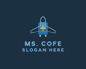 Airplane Luggage Bag logo design