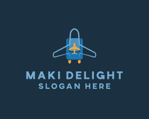 Airplane Luggage Bag logo design