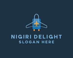 Airplane Luggage Bag logo design