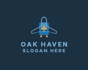 Airplane Luggage Bag logo design