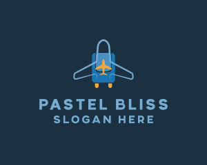 Airplane Luggage Bag logo design