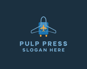 Airplane Luggage Bag logo design