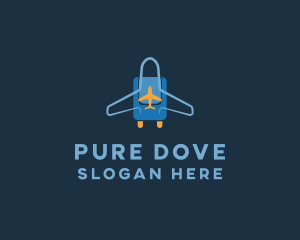 Airplane Luggage Bag logo design