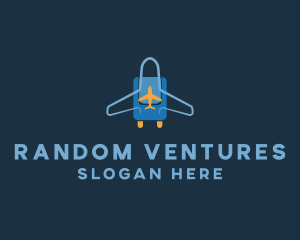 Airplane Luggage Bag logo design