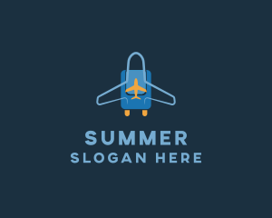 Airplane Luggage Bag logo design