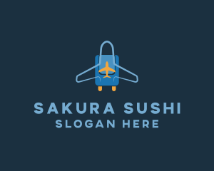 Airplane Luggage Bag logo design