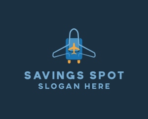 Airplane Luggage Bag logo design