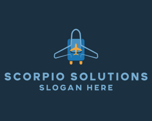 Airplane Luggage Bag logo design