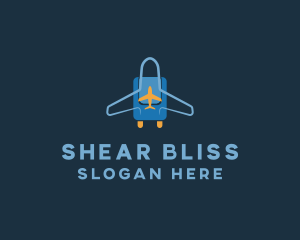 Airplane Luggage Bag logo design