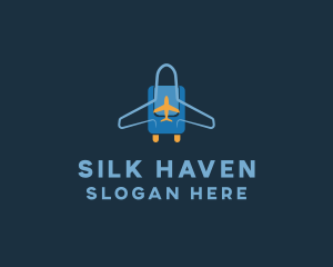 Airplane Luggage Bag logo design