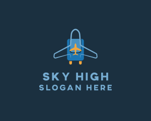 Airplane Luggage Bag logo design