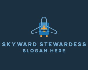 Airplane Luggage Bag logo design