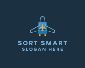 Airplane Luggage Bag logo design