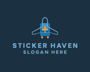 Airplane Luggage Bag logo design