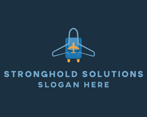 Airplane Luggage Bag logo design