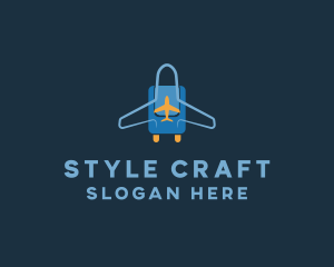 Airplane Luggage Bag logo design