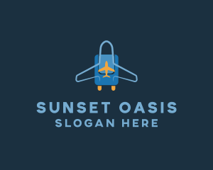 Airplane Luggage Bag logo design