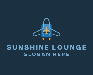 Airplane Luggage Bag logo design