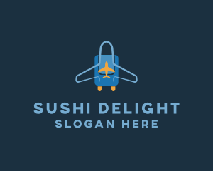 Airplane Luggage Bag logo design