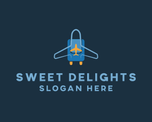 Airplane Luggage Bag logo design