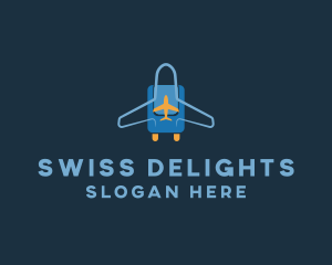 Airplane Luggage Bag logo design