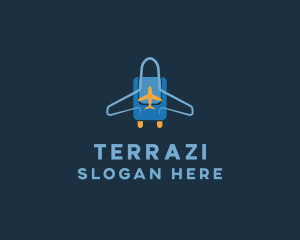 Airplane Luggage Bag logo design