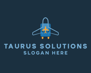 Airplane Luggage Bag logo design