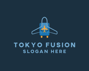 Airplane Luggage Bag logo design