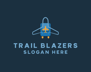 Airplane Luggage Bag logo design