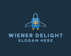 Airplane Luggage Bag logo design